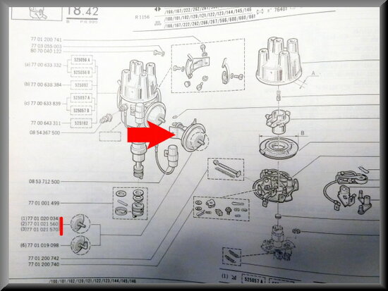 Ignition distributer vacuum advance.