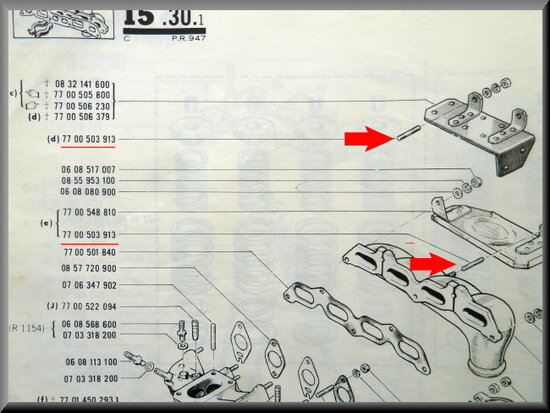 Manifold fixing bolt.