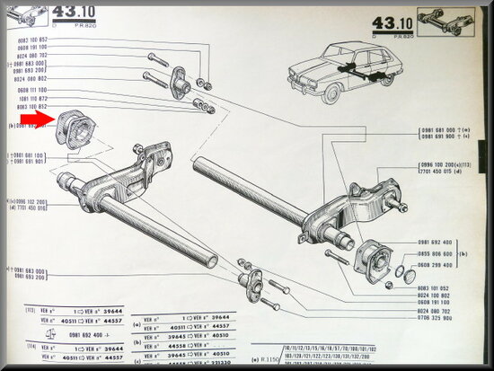 Rear axle radius arm repair unit left and right. 