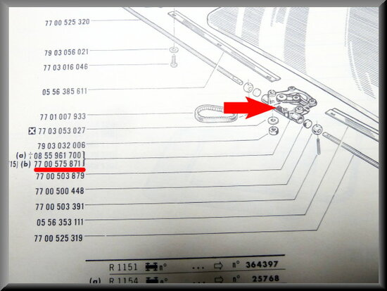 Moteur de toit ouvrant.