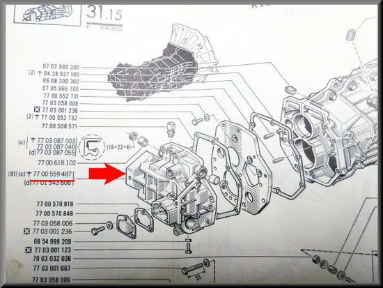 End cover (5 gear).