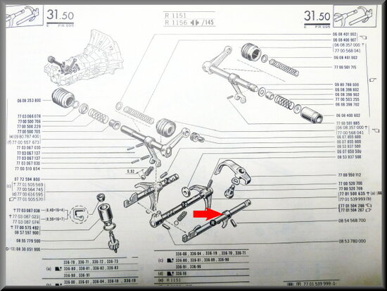 Gear-shift fork reverse gear.