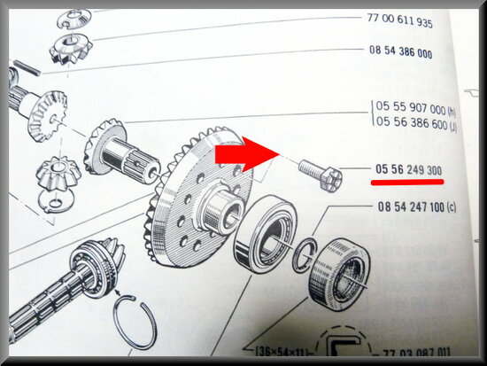 Boulon de couronne de différentiel.