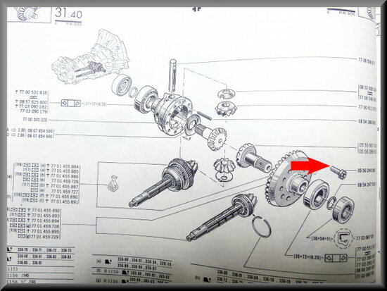 Boulon de couronne de différentiel.