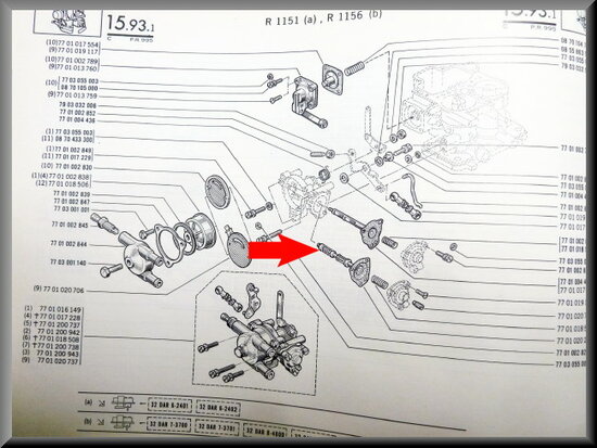 Choke membraan reparatie set.