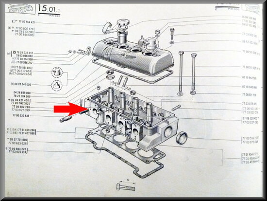 Cylinder head R16 TX (revised, excl: 150 euro in exchange).