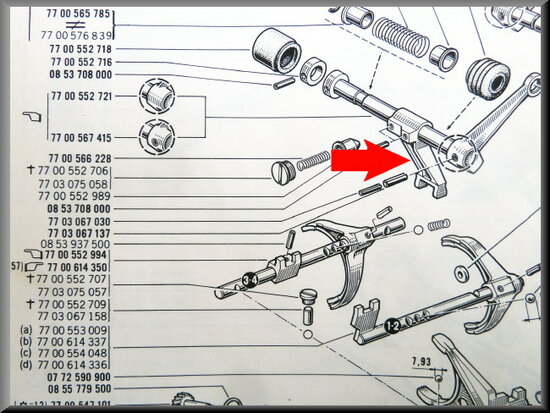 Gear-shift fork (5 gear).