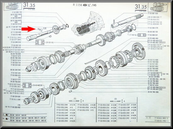 Locking gear spring.