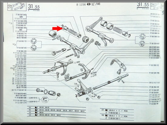 Bush selector shaft spring (5 gear).