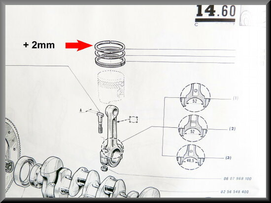 Piston ring 79x2x3,1mm R16 TX.