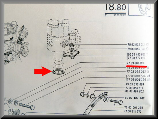 Distributor shaft seal.