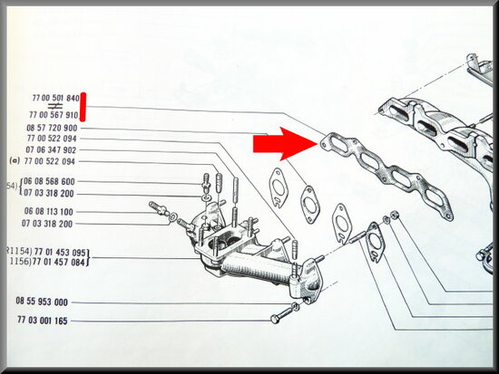 Gasket exhaust manifold R16 TS-TX (2.0 mm).