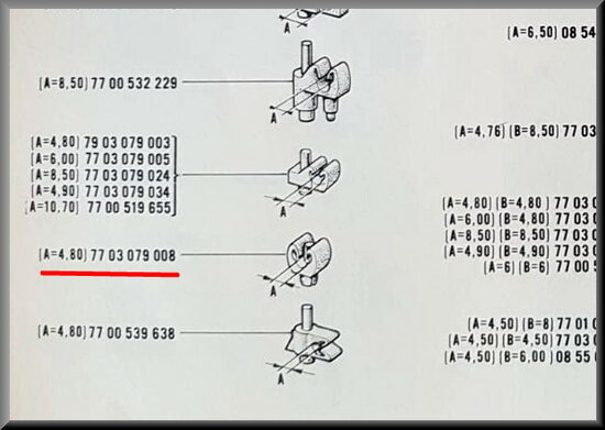 Remleiding/ benzineleiding klem (enkel).