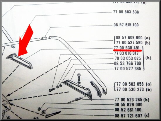 Sierstuk achterzijde rechts.