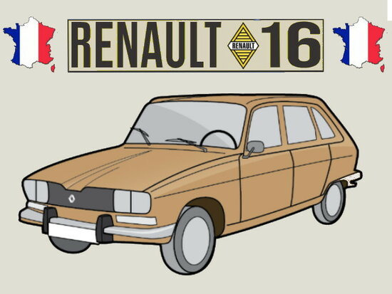 Keyring Renault 16 TX (beige).