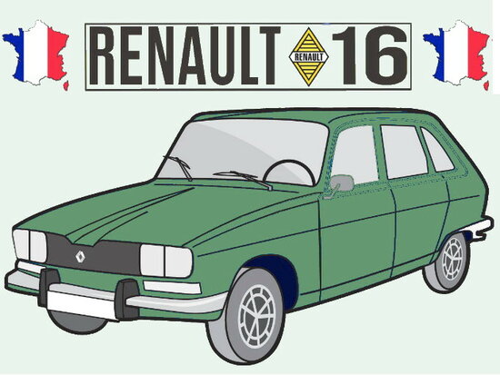Sleutelhanger Renault 16 TX (groen).