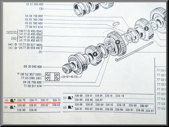 Synchromesh ring 1e versnelling.