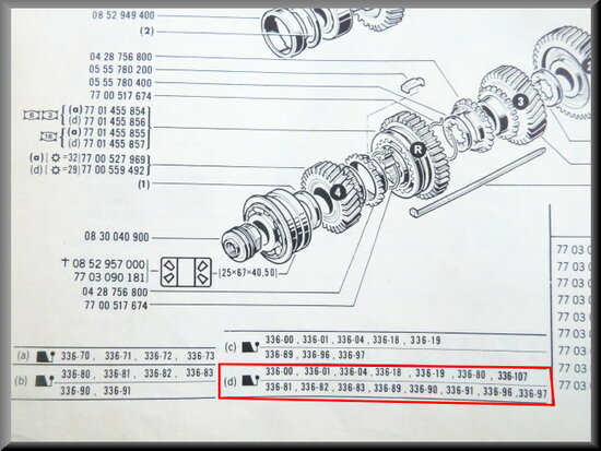 Synchromesh ring 1e versnelling.