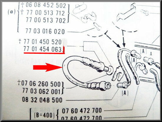 Brake hose set front. 