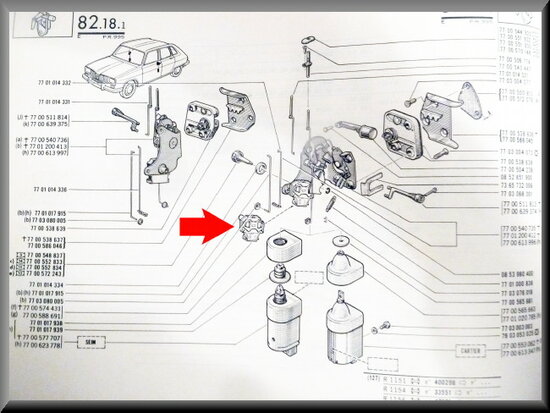 Electromagnetische schakelaar centrale deur vergrendeling R16 TX..