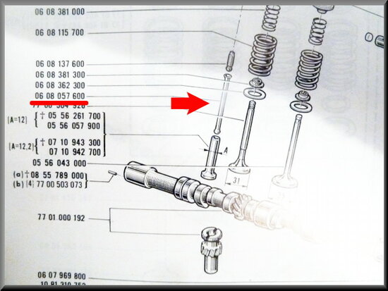 Klepstoterstang R16 L-TL-GLS