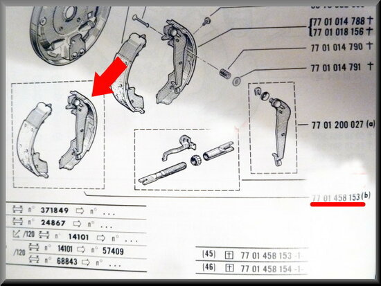 Brake shoes (Girling).