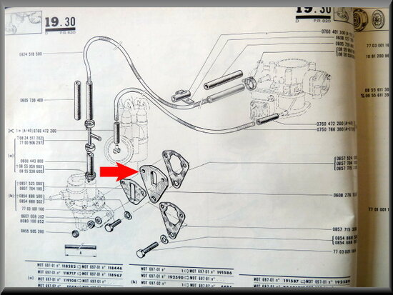 Petrol pump gasket (Bakelite) R16 L-TL.