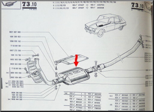 Front silencer R16 L.