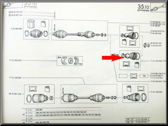 Collar drive shaft, wheel side (Inside diameter: 28mm + 78mm) without clamps..