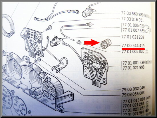 Dashboard contact holder R16 TX