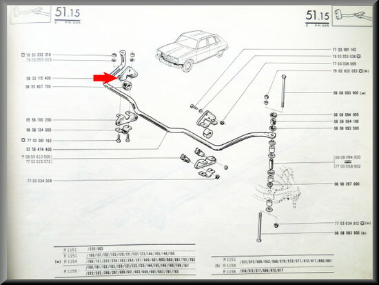 Upper bracket anti roll bar.