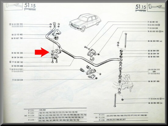 Bracket anti roll bar.