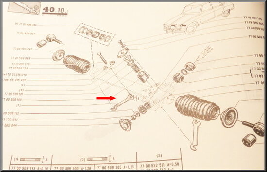 Shim for height steering gear 3mm.