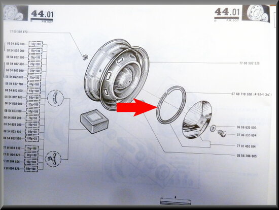 Wieldop rubber R1151-R1152-R1153-R1154 en R1157, R5, R6, R12, R15.