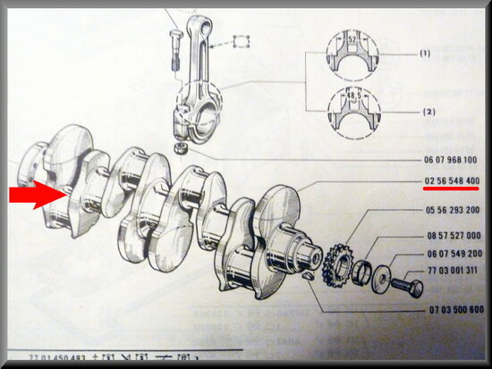 Crankshaft R16 TS (revised, excl: 150 euro in exchange).