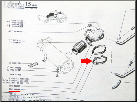 Klem afdekkap carburateur R16 TS-TX.