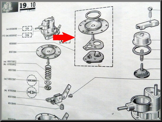 Revisieset benzinepomp SEV Marshal R16 L.