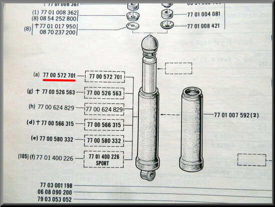 Schokdempers achter R16 TX.