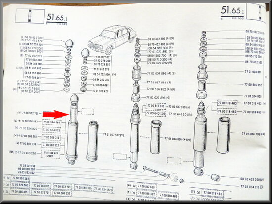 Schokdempers achter R16 TX.