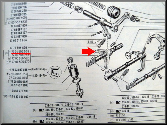 Schakelvork 3e-4e versnelling (4-5 bak).