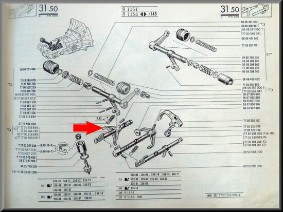 Gear-shift fork 3rd and 4th gear (4-5 gear).