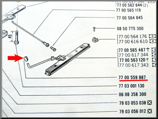 Bouton de pression de serrure de porte.