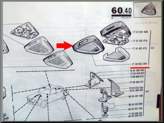 Interior light, complete unit R16 L-TL-TS.