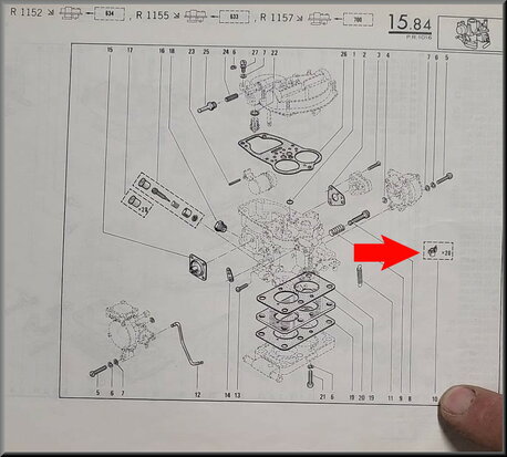 Fermeture de vis de réglage de carburateur.