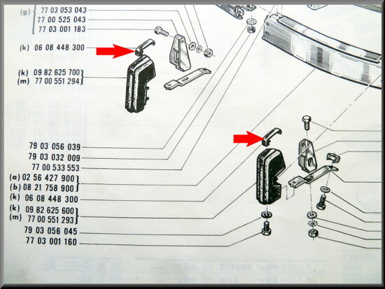 Stainless steel strip bumper buffer front left and right.