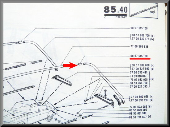 Roof strip connector.