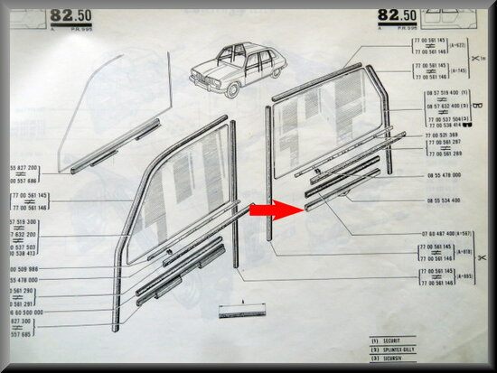 Rear window profile left and right.