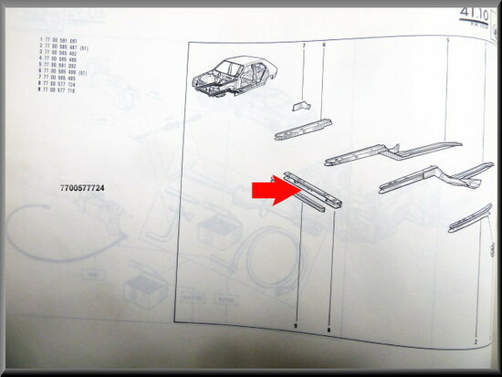 R14 Front cross beam (New Old Stock).