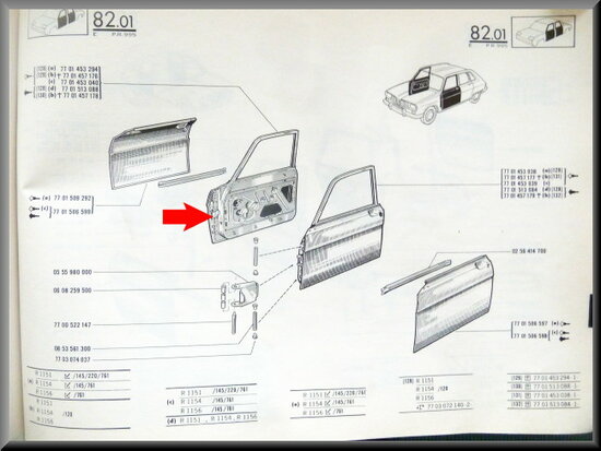 Door front right (New Old Stock)