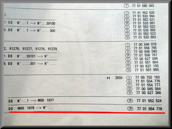 R20-R30 Hayon (New Old Stock).